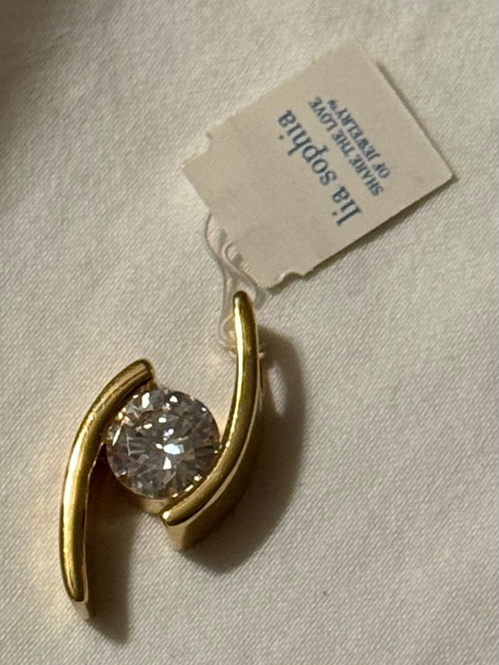 Lia Sophia Gold-Tone Clear Crystal Brooch